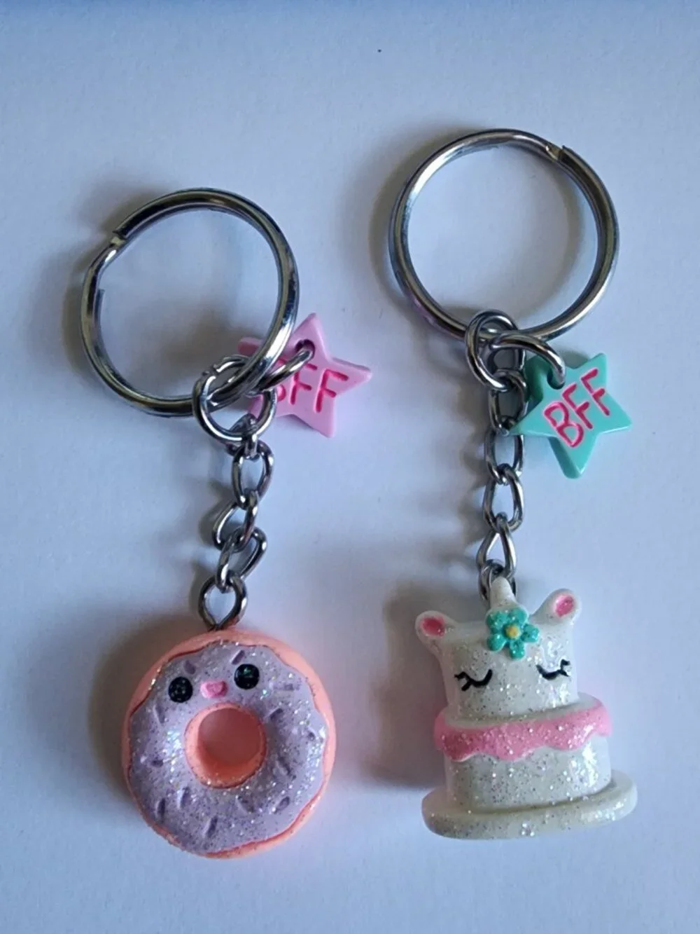 5/$10 - Donut & Unicorn Cake BFF Keychain
